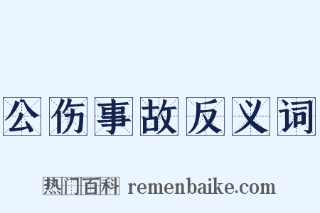公伤事故反义词是什么意思的图片